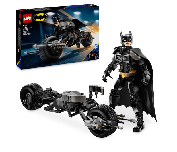 LEGO SUPER HEROES 76273 Figurka Batmana do zbudowania i batcykl - 1248520 - zdjęcie 2